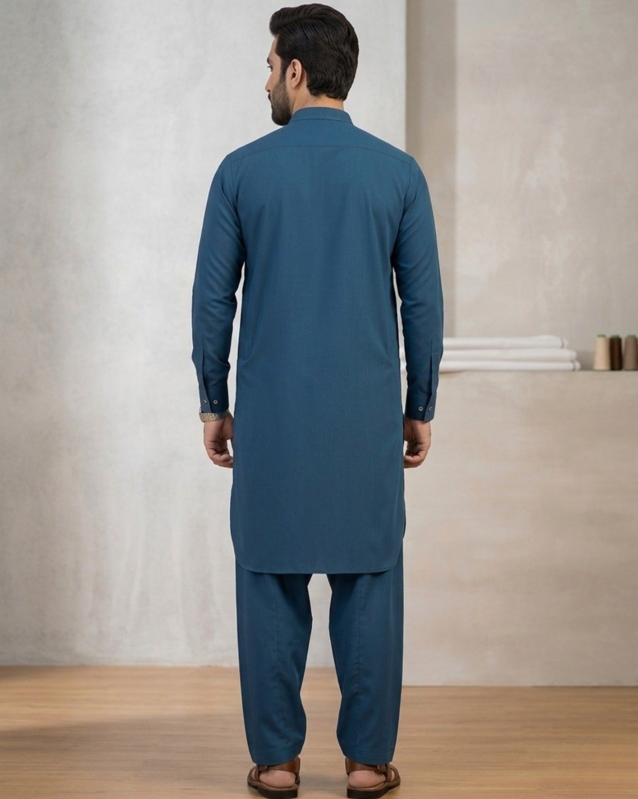 Deep Slate Blue | Unstitched Wash & Wear