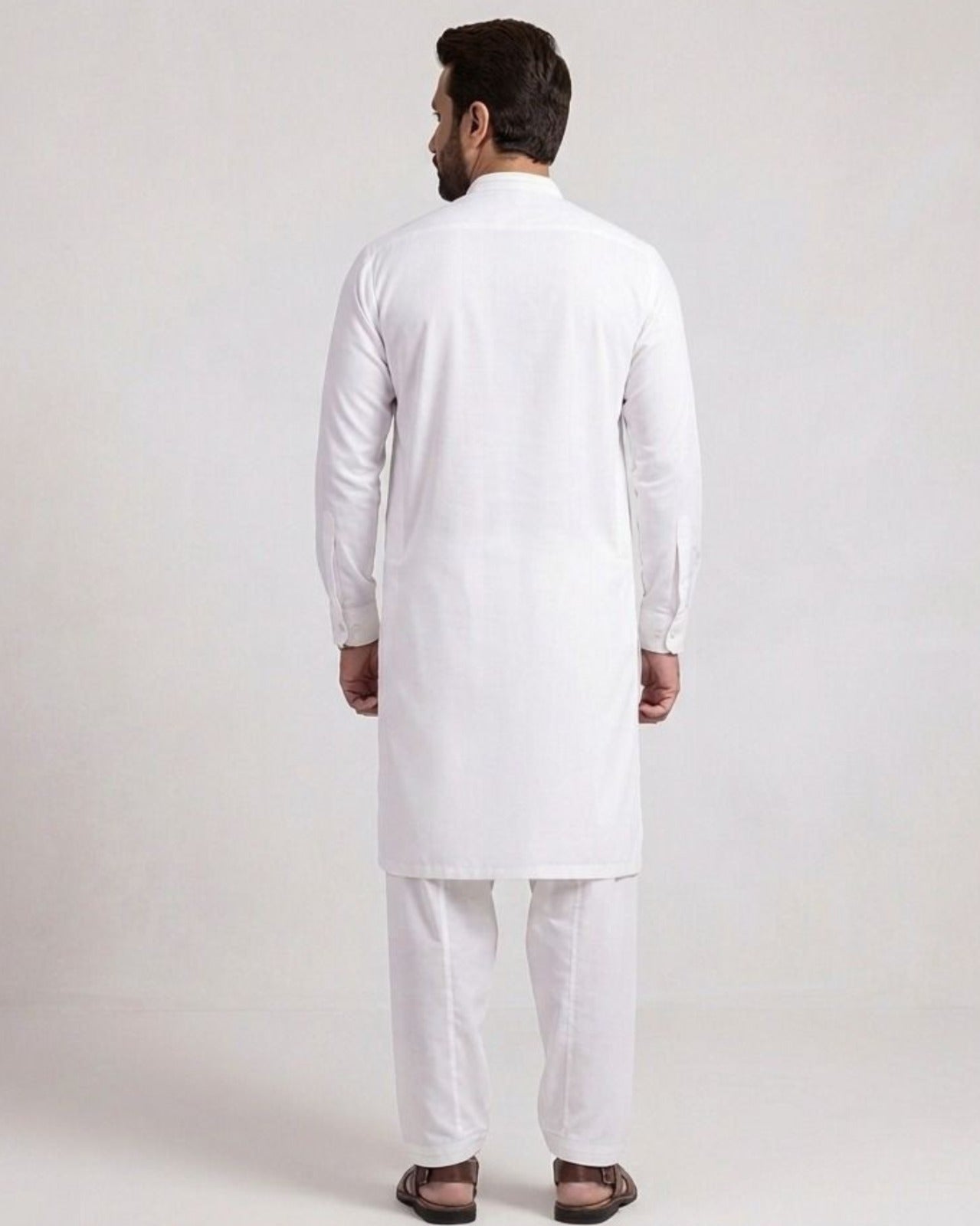 White | Unstitched Wash & Wear