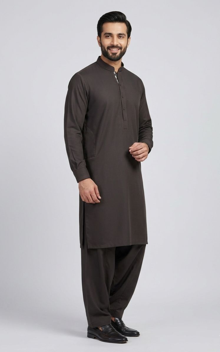 Coffee Bean | Unstitched  WASH & WEAR