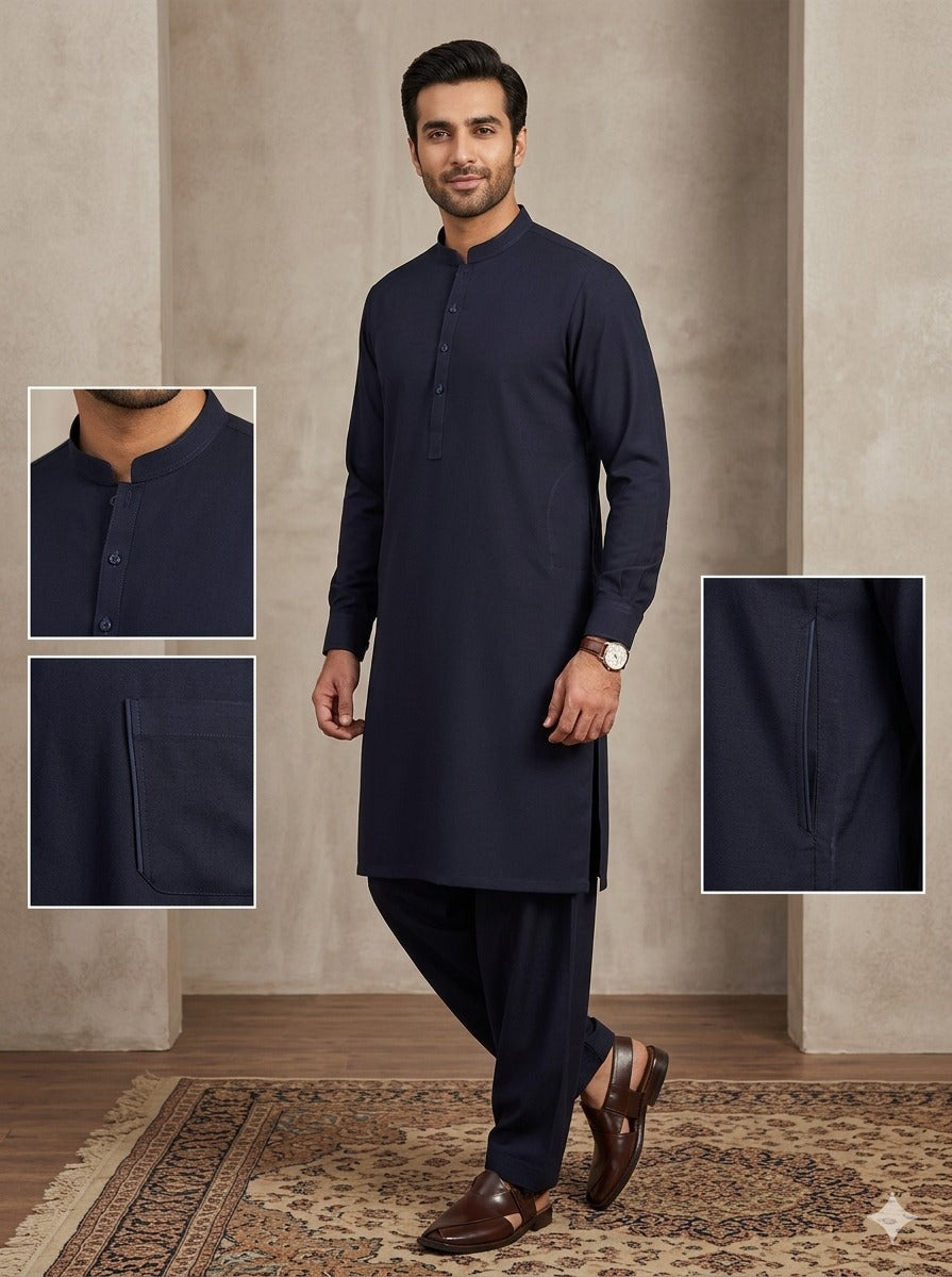 Mid-night Indigo | Unstitched Wash & Wear