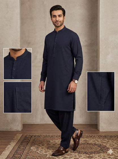 Mid-night Indigo | Unstitched Wash & Wear