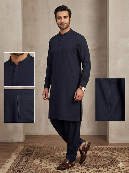 Mid-night Indigo | Unstitched Wash & Wear