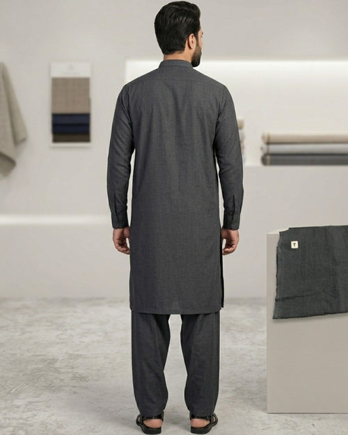 Charcoal Grey | Unstitched  Wash & Wear