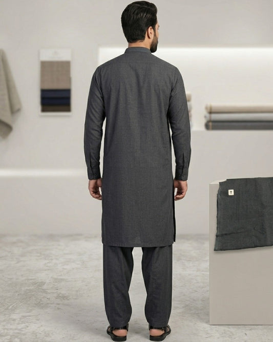 Charcoal Grey | Unstitched  Wash & Wear