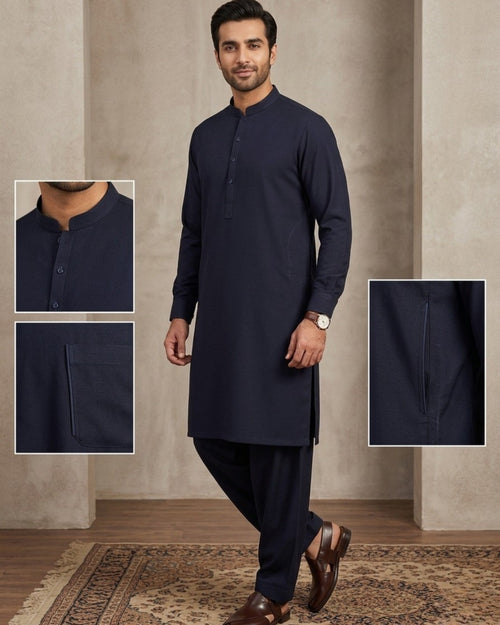 Mid-night Indigo | Unstitched Wash & Wear