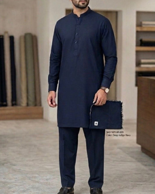 Prussian Blue | Unstitched  Wash & Wear