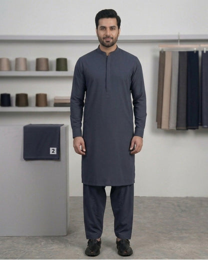 Mid-Night Charcoal | Unstitched  WASH & WEAR