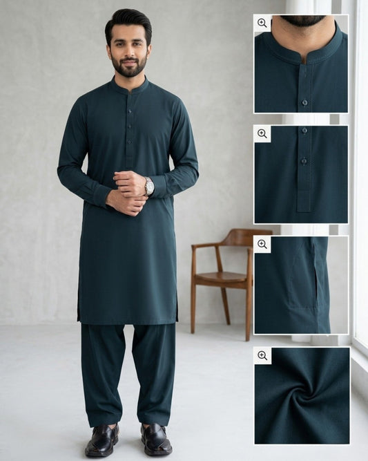 Pine Green | Unstitched  Wash & Wear