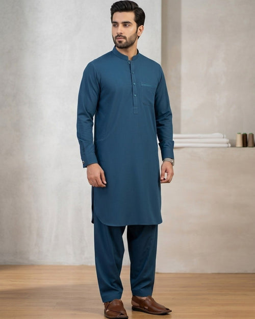 Deep Slate Blue | Unstitched  Wash & Wear