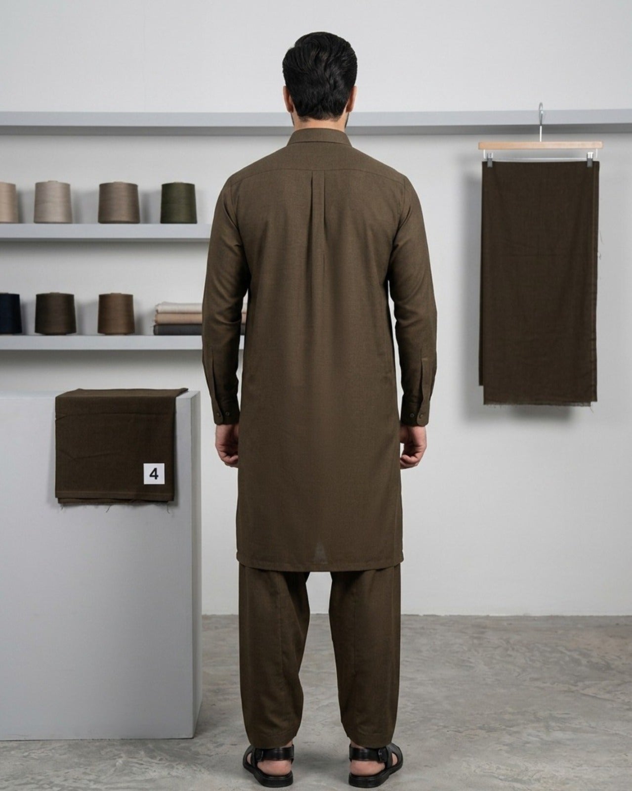 Dark Olive | Unstitched  Wash & Wear