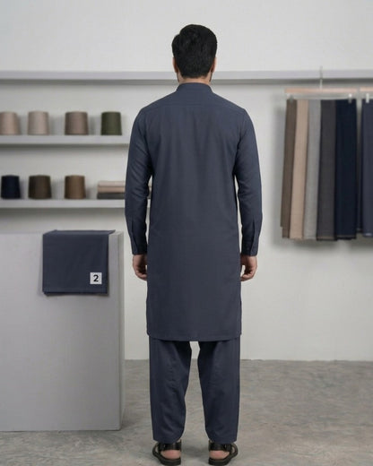 Mid-Night Charcoal | Unstitched  WASH & WEAR