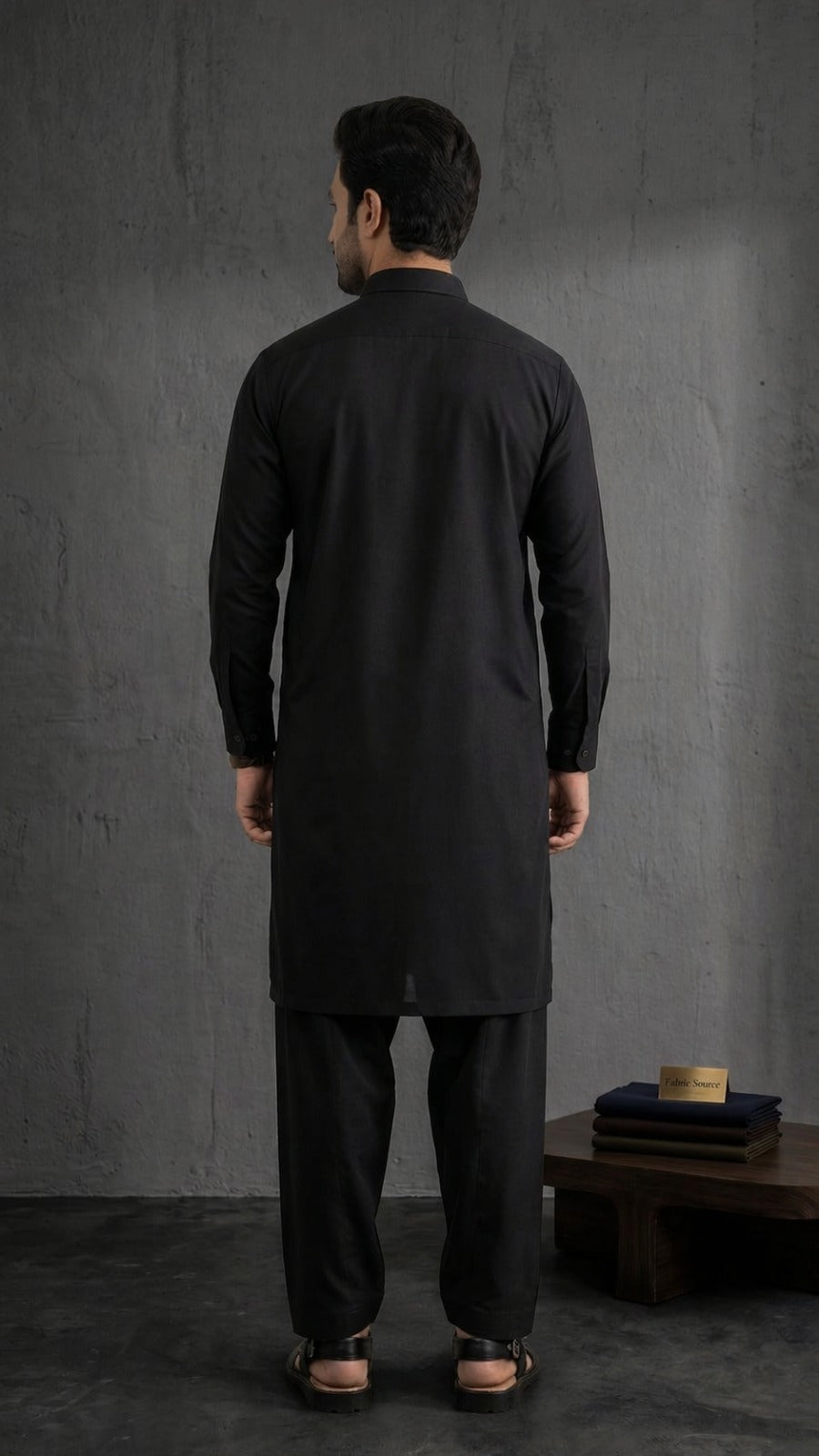 Jet Black | Unstitched  Wash & Wear